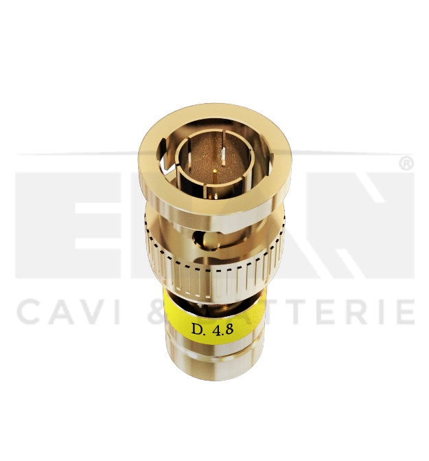 CONNETTORE BNC DORATO PER MINI HD 4.8MM ELAN 408070C ORIGINALE 20 PEZZI