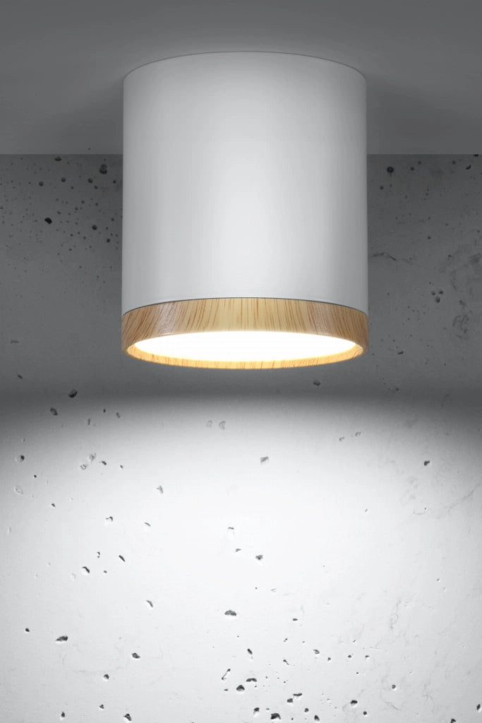Spot soffitto Candellux TUBA LED 5W 4000K bianco legno