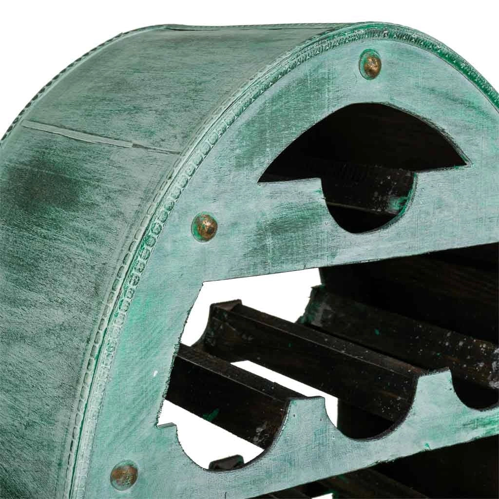 Portabottiglie in legno blu 46x27x85h