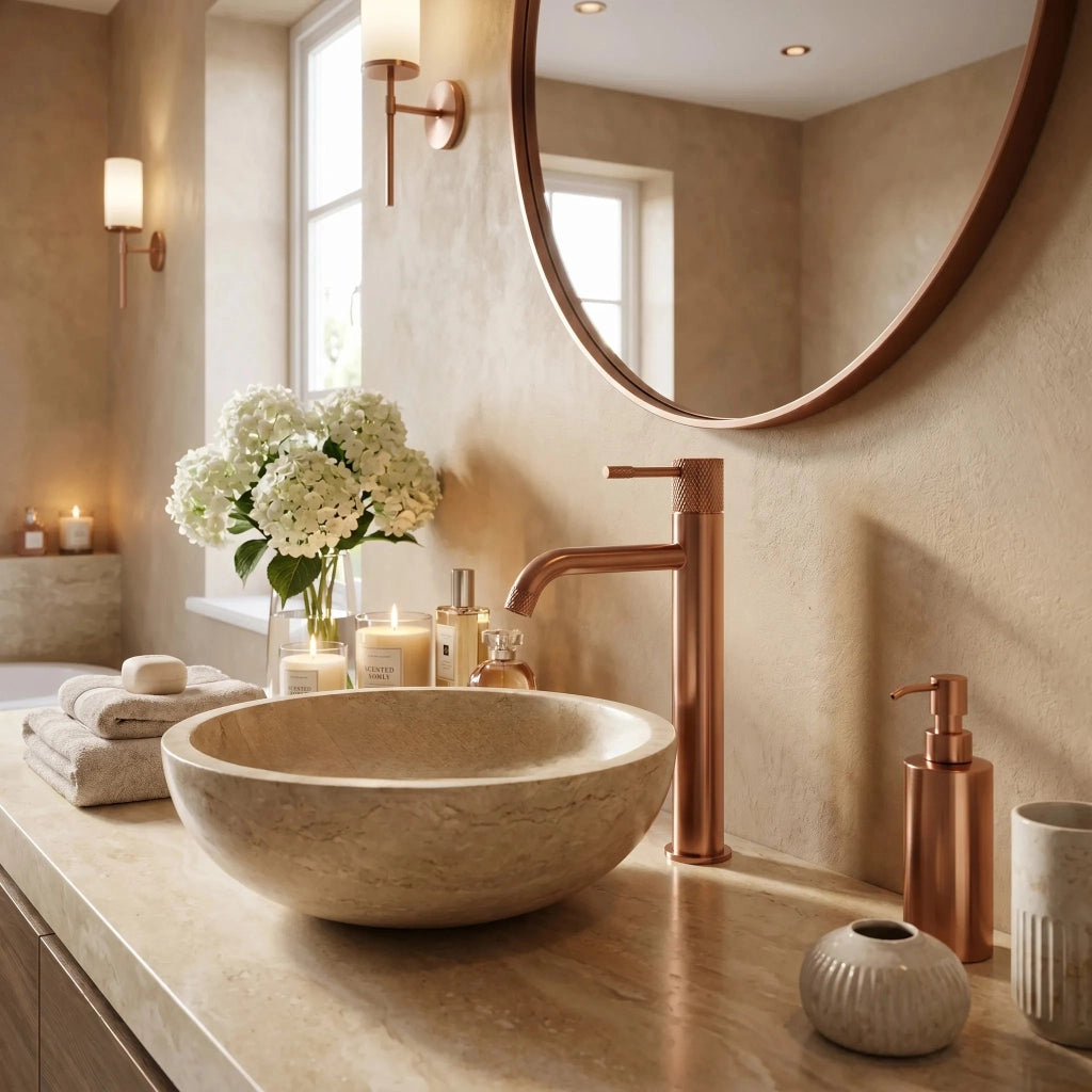 Rubinetto Da Lavabo Rea Venti Brush Copper High