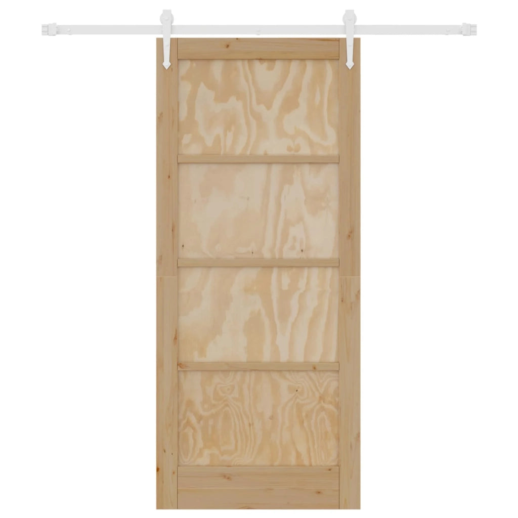 Porta scorrevole ORKDAL Naturale e Bianco 86 x 198,5 cm