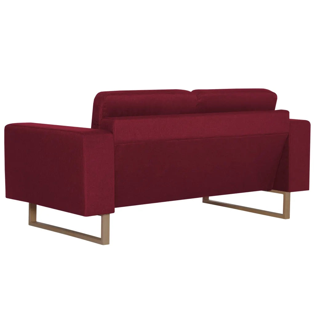Divano a 2 Posti in Tessuto Rosso Vino cod mxl 21497