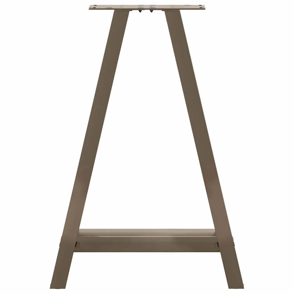 Set di 2 gambe per tavolo da pranzo a forma di A 50 x 72 cm design moderno con piedini regolabili acciaio nero 02_0057125