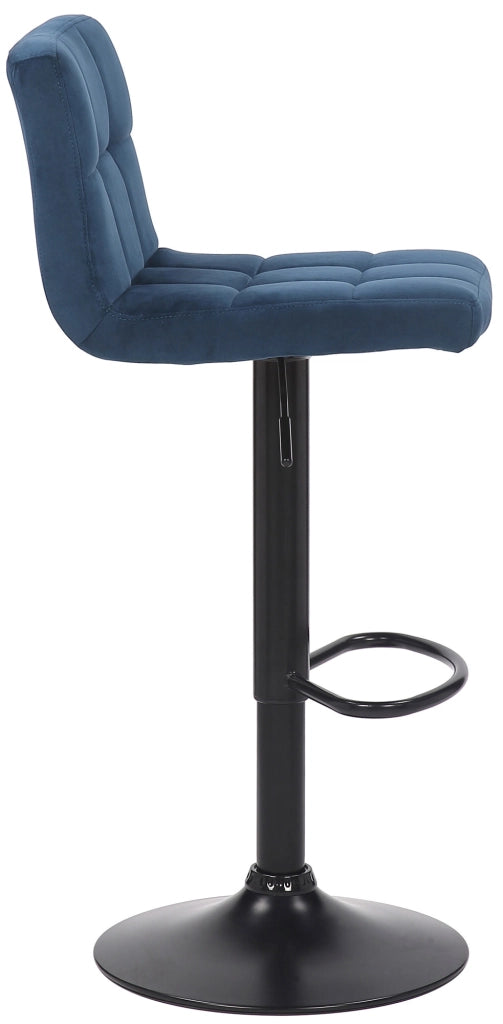 Set di 2 sgabelli bar Feni in velluto blu