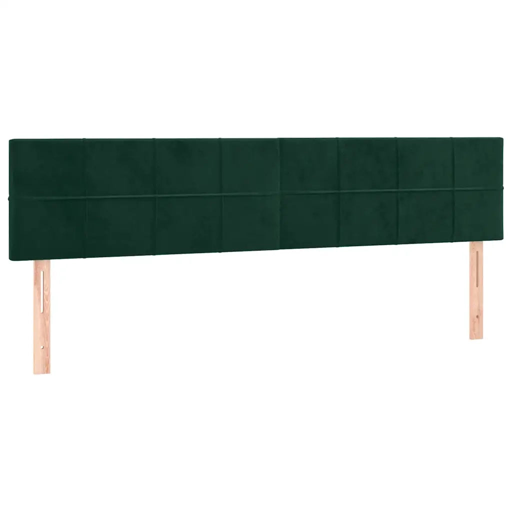 Testiera Verde Scuro 200x5x78/88 cm in Velluto 346099
