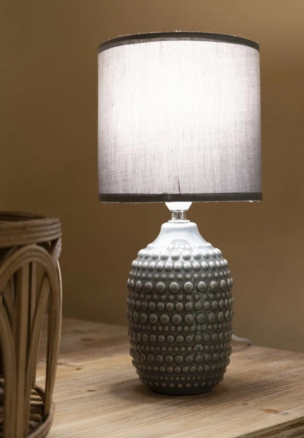 LAMPADA DA COMODINO POINTS GRIGIA CM Ø 15X30,5