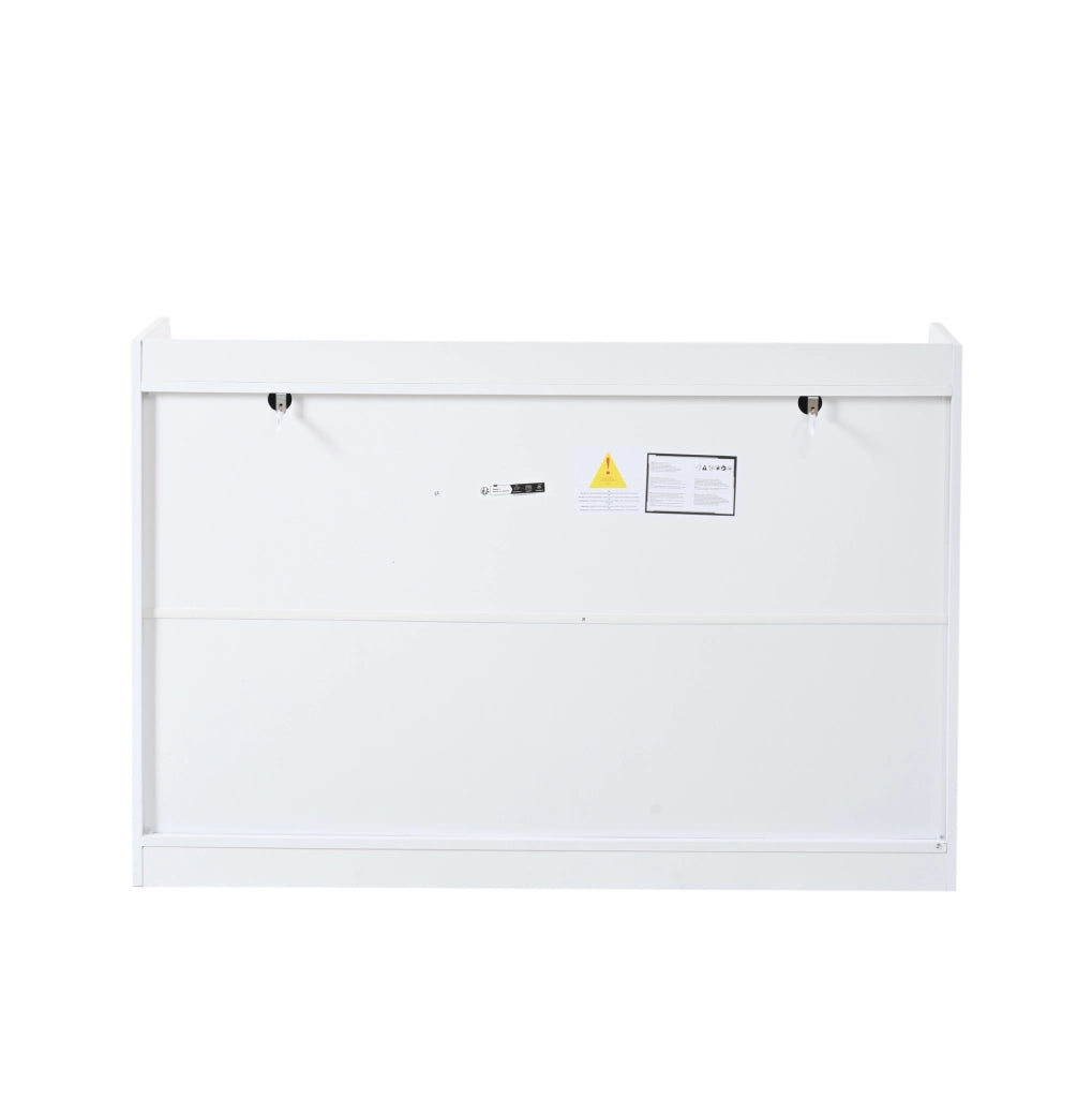 Sideboard bianco 120x35x80 cm con 3 ante e 3 cassetti
