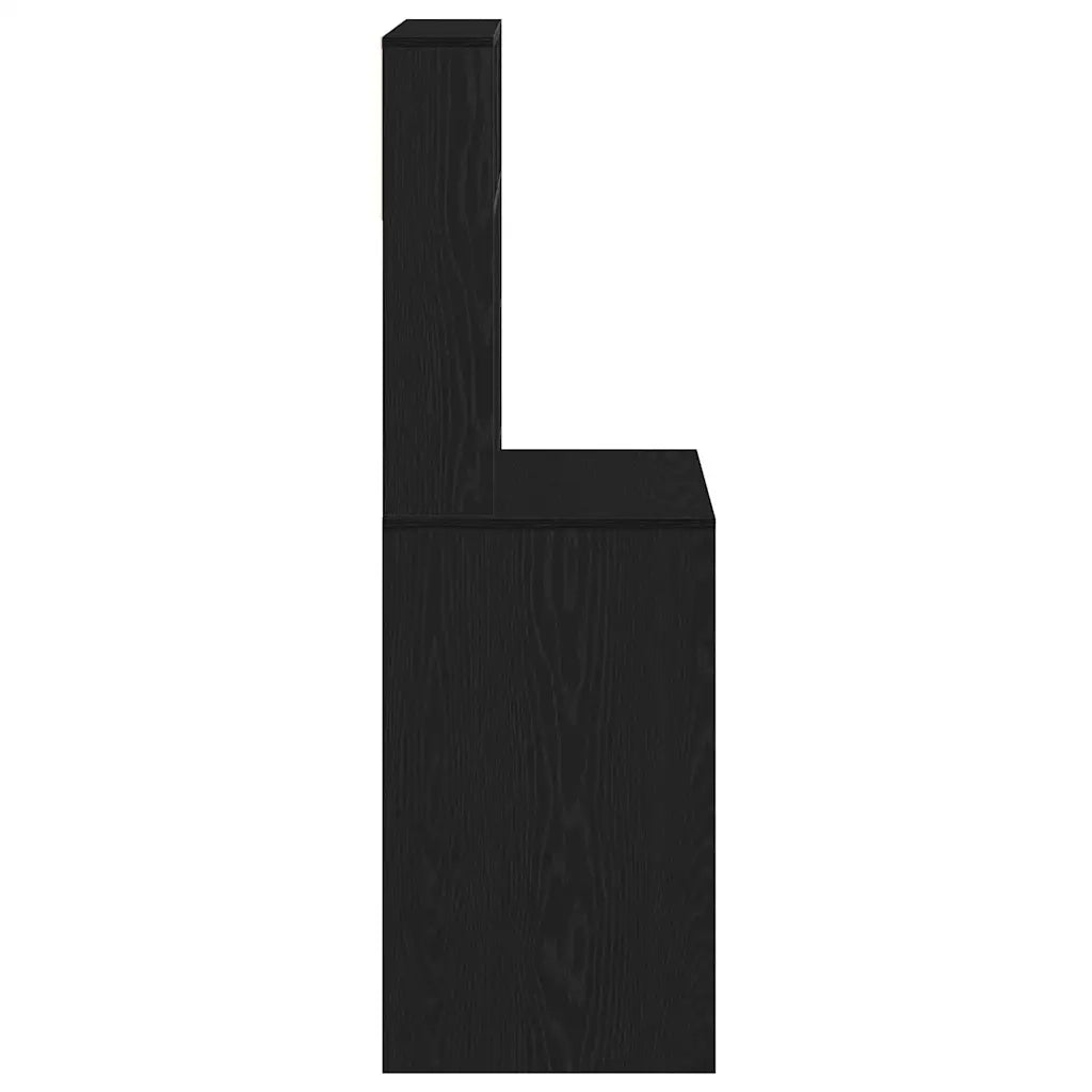 Scrivania con Mensole Nera 100x45x140 cm in Legno Multistrato 860437