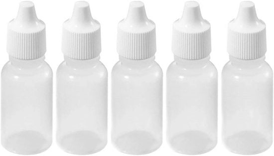 Set di flaconcini per gocce 50 pezzi - Capacità 20ml - Imbottitura a tenuta stagna - Materiale PET/LDPE - Regolazione della velocità di gocciolamento controllabile - Adatto per oli essenziali - Flaconcini per gocce con imbottitura