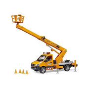 Furgone con piattaforma lavoro luci e suoni bruder 02679 mercedes spri