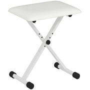 Sgabello da Pianoforte Regolabile in Altezza Pieghevole ¨C zephmum ¨C Bianco 39x29x37-47 cm
