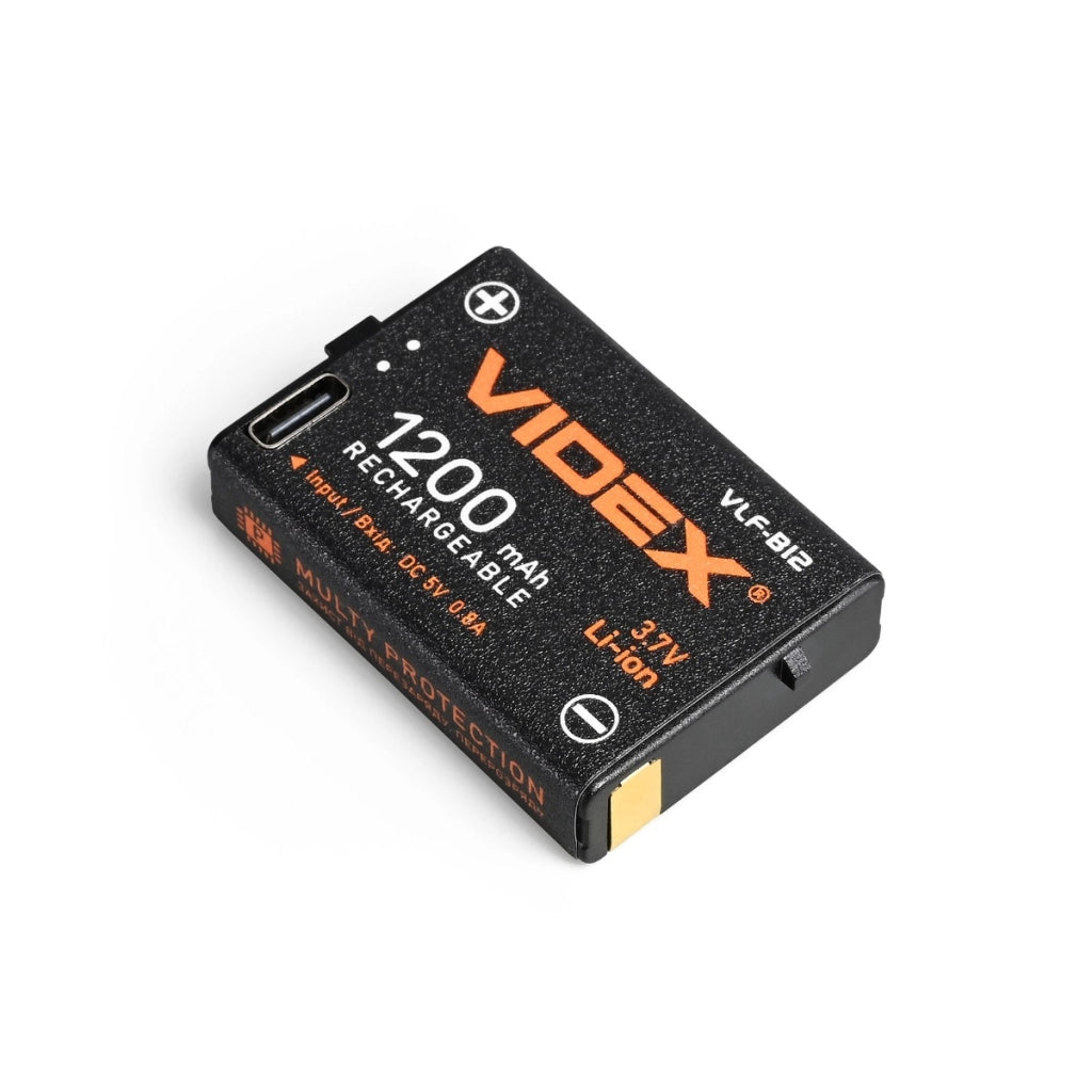 Videx VLF-B12 batteria Li-Ion 3,7V 1200mAh USB-C per frontali