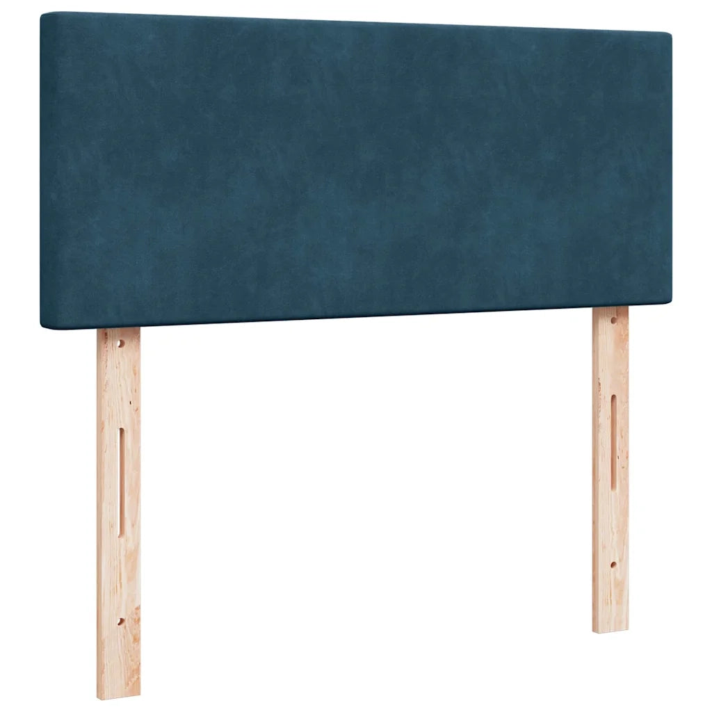 Giroletto a Molle con Materasso Blu 120x190 cm in Velluto
