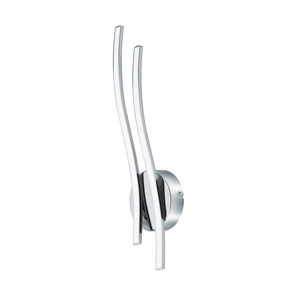 Applique Moderna Valmora Alluminio Cromo Luce Led Integrato 9W