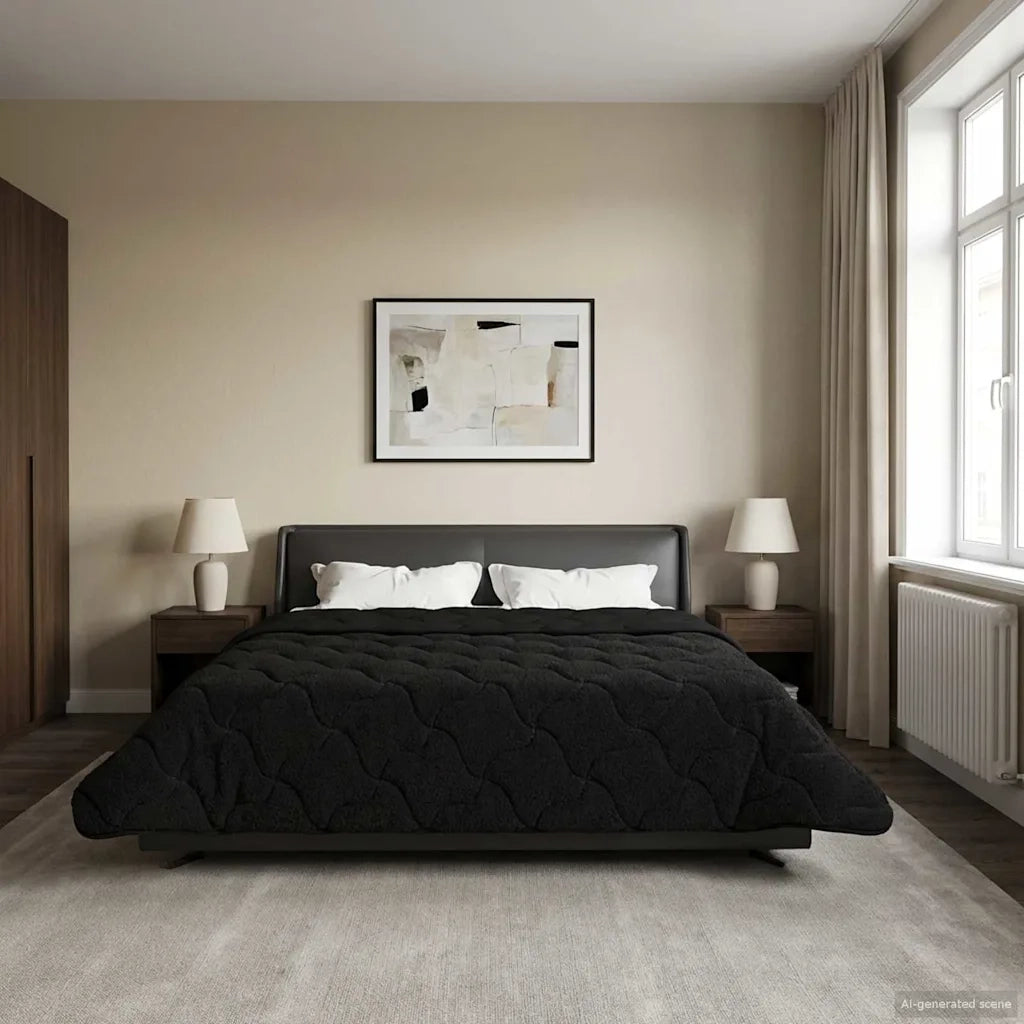 Piumone Completo Annuale Trapuntato Nero 200 x 240 cm 42026257