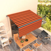 Tenda da Sole Retrattile Automatica 3x2,5m Arancione e Marrone 3069390