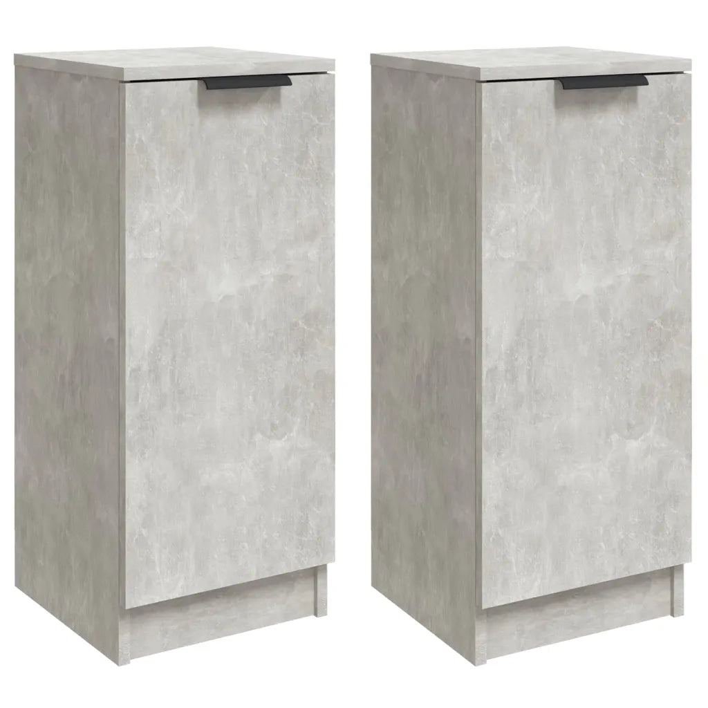 Credenze 2 pz Grigio Cemento 30x30x70 cm in Legno Multistrato 811142