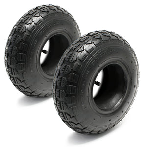 2x copertoni 2x camere d’aria per trattorini tosaerba 11x4.10/3.50-5 4PR Valvola ad angolo