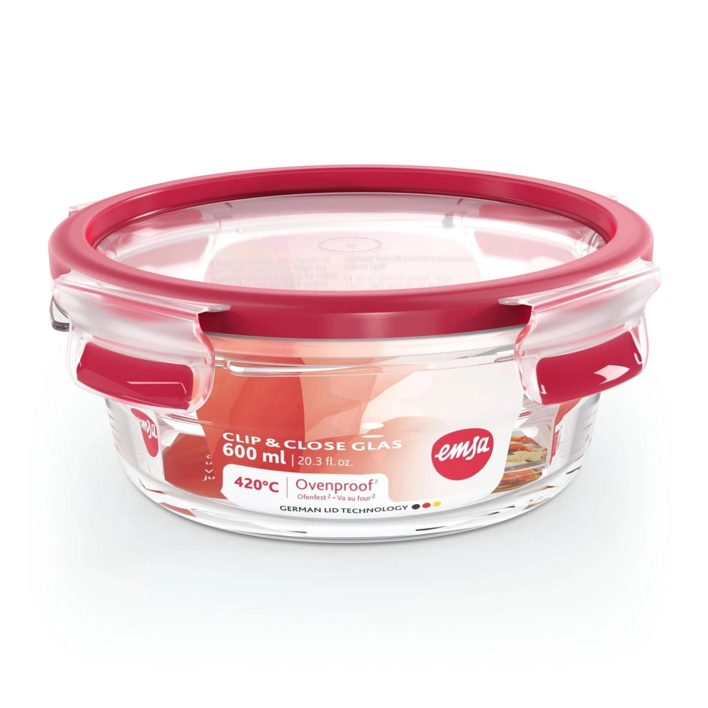 EMSA CLIP & CLOSE N10403 Rotondo Scatola 0,6 L Trasparente 1 pz