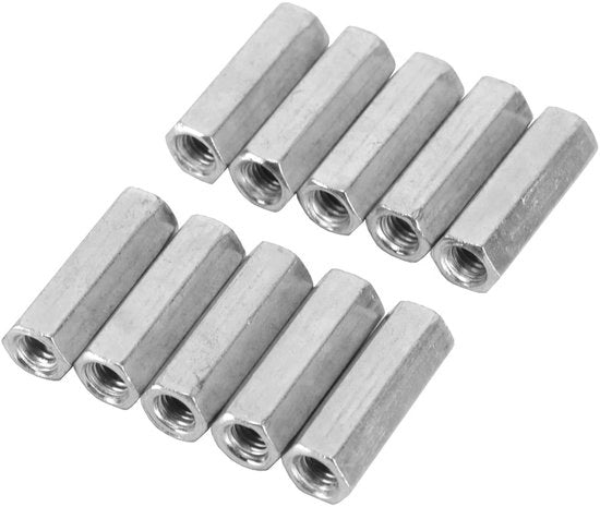 Settimanale - Coppo di Connettore M6 - Coppo a Sei Viti - Acciaio di Carbonio Verniciato - 10 pz - Resistenza Corrosiva - Per Avviti - Viti di Connettore