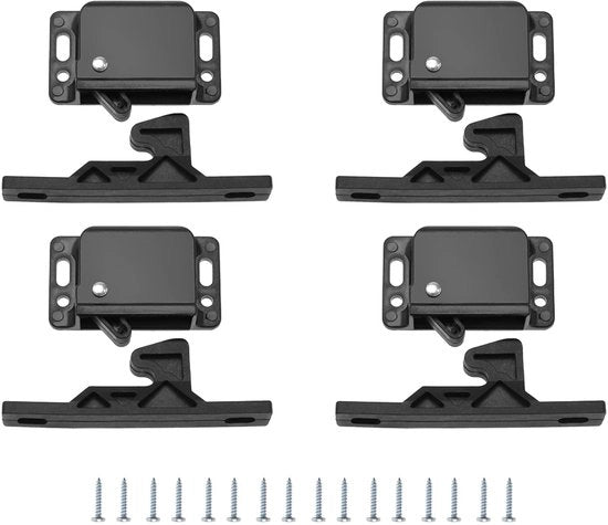 Blocco porta per camper e casa 4 pezzi - Materiale ABS resistente - Leggero - Blocco porta a chiusura a richiesta - Installazione facile - Blocco porta per camper e casa