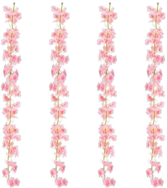 Decorazione romantica a forma di mazzolino di fiori di ciliegio - 1 pezzo - 4 x 1,8 m
