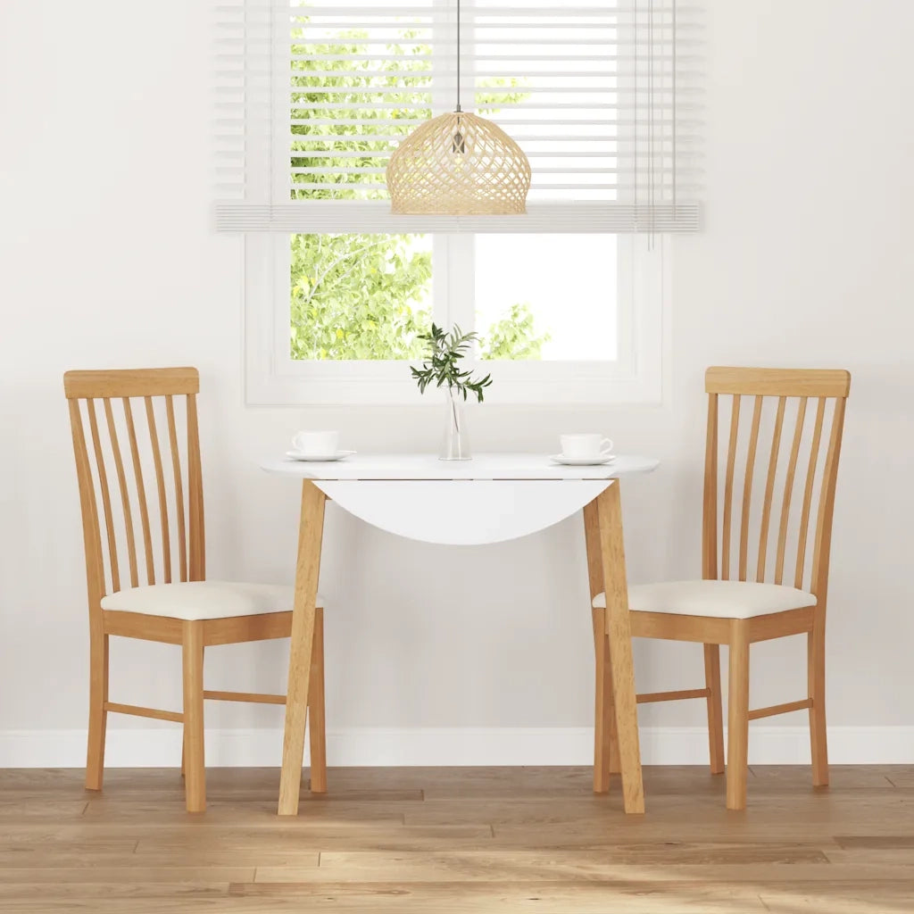 Sedie da Pranzo con Cuscini 2 pz in Legno Massello di Hevea 4102501