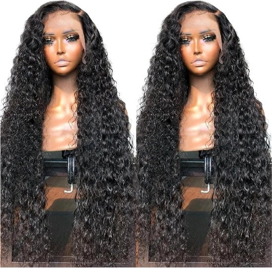 Pruika per donne - Capelli umani - Frontale - 13X6 Hd Lace - Capelli brasiliani - Capelli ondulati - 13X4 - Capelli umani - Capo - Capo frontale - 360 - Capelli pre-stilizzati - Adesivo senza colla