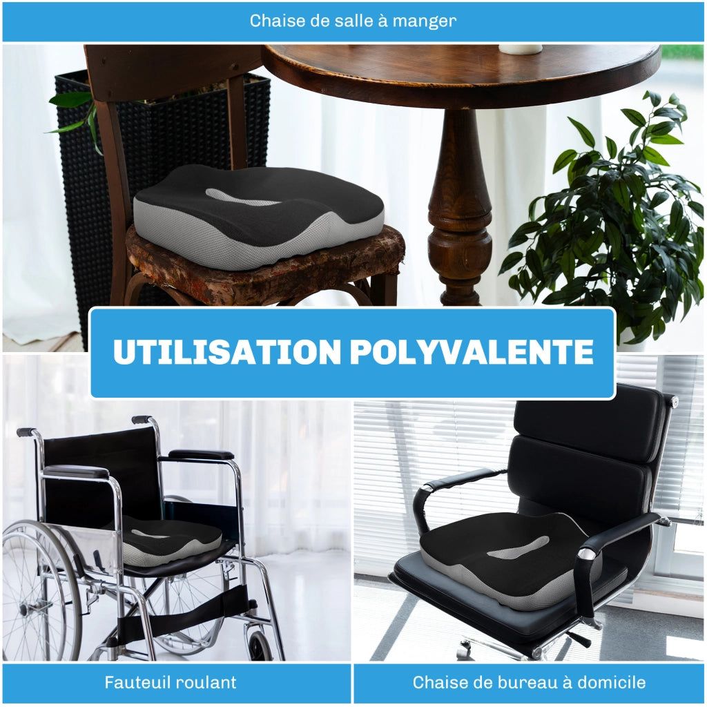 Cuscino sedia da ufficio ¨C zephmum ¨C memory foam, grigio