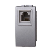 ETTROIT Connettore Telefonica Presa RJ11 Colore GRIGIO Compatibile Con Bticino Living International
