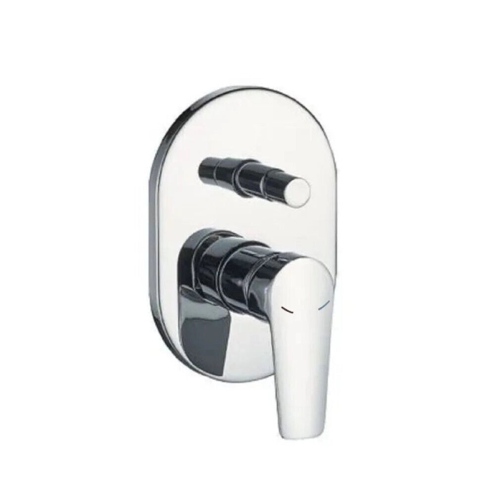 Rubinetto miscelatore da parete ad incasso doccia con deviatore 2 vie CUBE 87123
