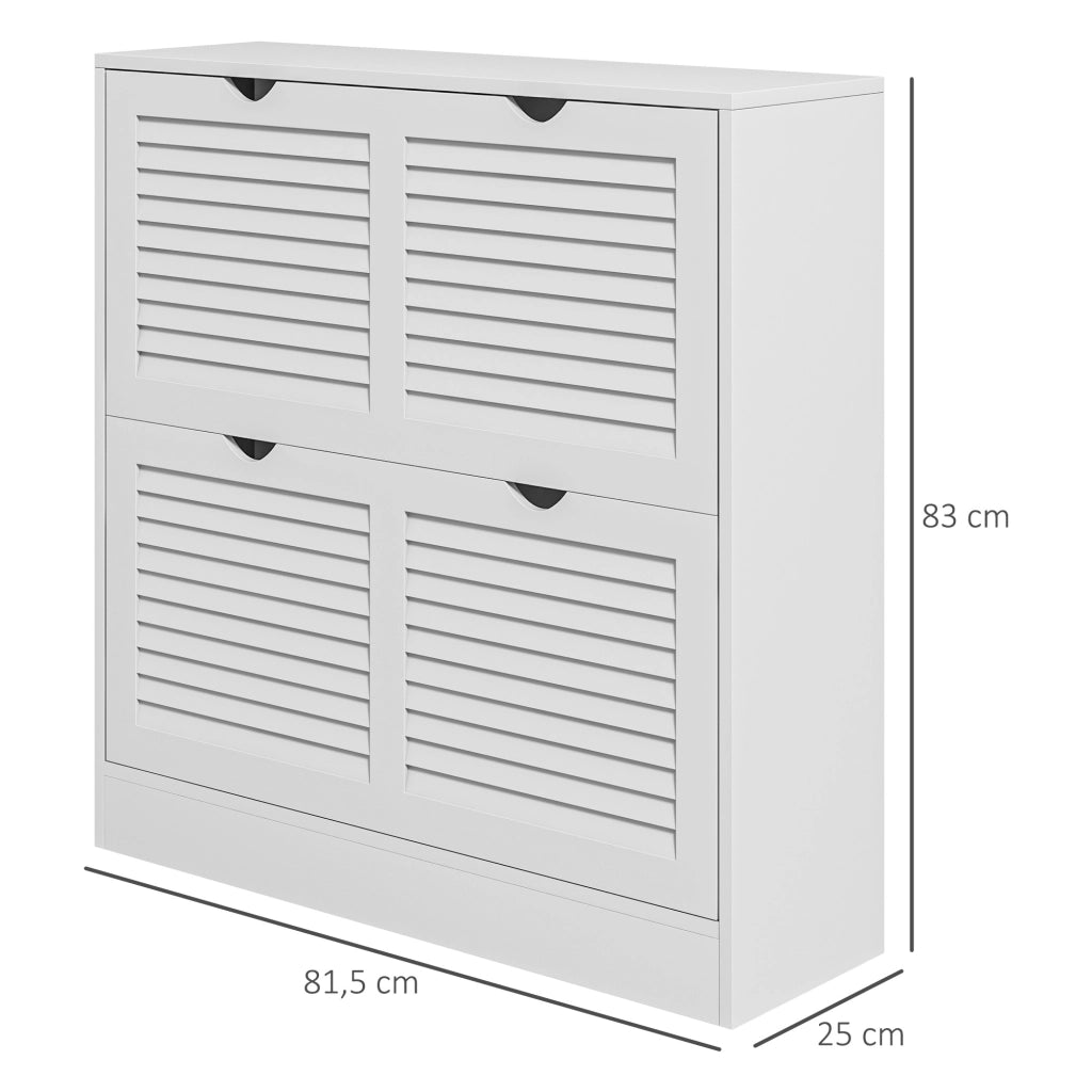Scarpiera con cassetti e ripiani ¨C zephmum ¨C bianco 81.5x25x83cm