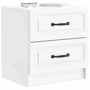 Comodino | Armadio da Notte | Mobiletto da notte con cassetto Bianco Lucido 43 x 34,5 x 44,5 cm