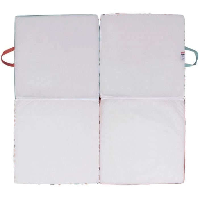 Tappeto da gioco Malin - TINEO - Tappetino evolutivo multifunzione 3 in 1 - 120 x 120 cm - Geometrico / Animali divertenti