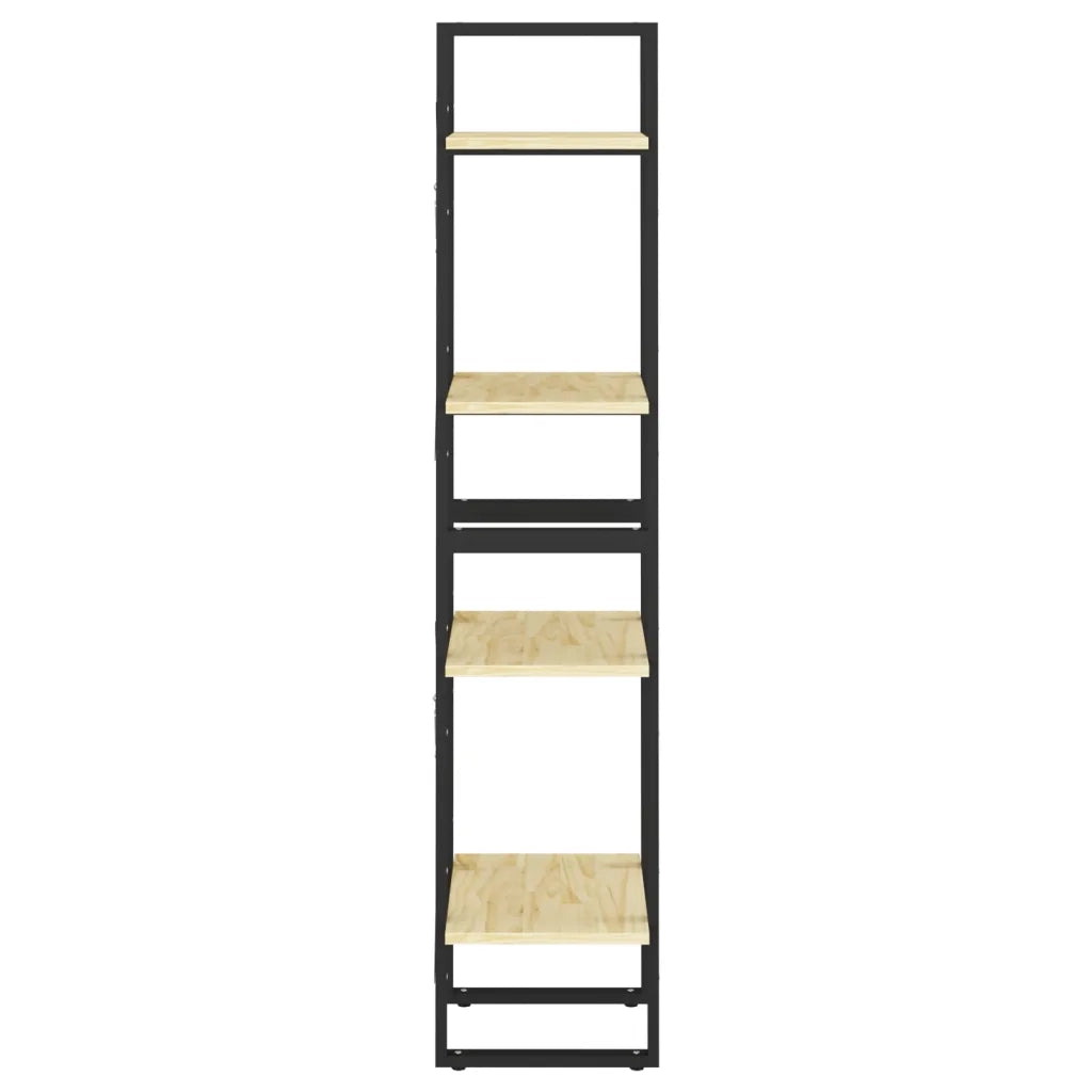 Libreria a 4 Ripiani 40x30x140 cm in Legno Massello di Pino