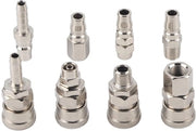 Set di collegamento rapido 1/4 pollici BSP - Accessori compressore d'aria - 8 pezzi - Montaggio semplice - Adatto per pompa d'aria - Duraturo e resistente.