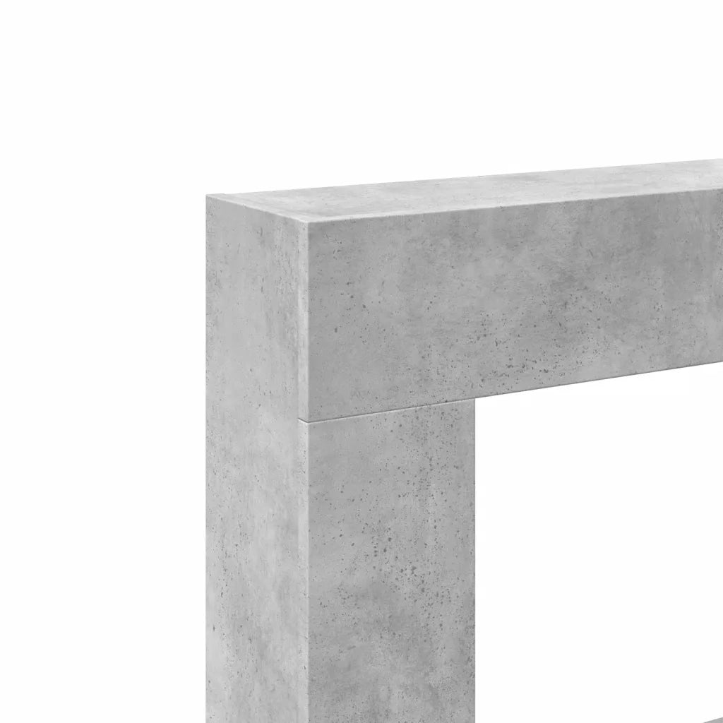 Cornice per Camino Grigio Cemento 81x18x82 cm in Truciolato 854601