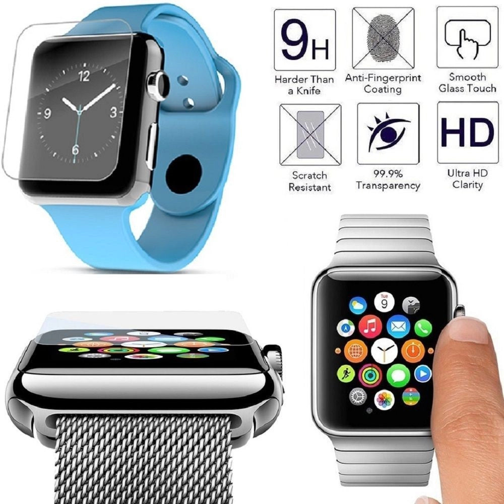 Trade Shop - Pellicola In Vetro Temperato Trasparente Per Orologio Smartwatch 38mm E 42mm -