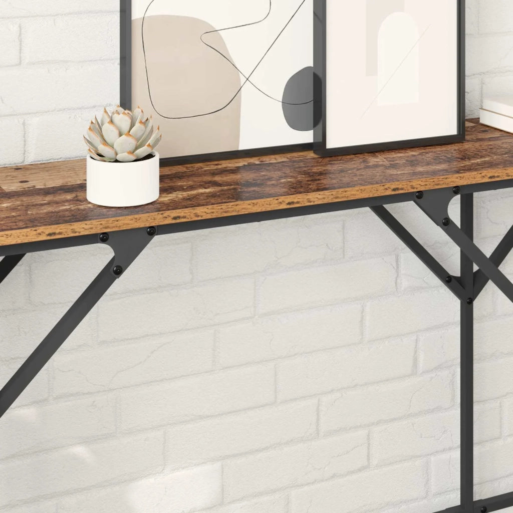 Tavolo consolle Legno vecchio 180 x 30 x 75 cm 882878