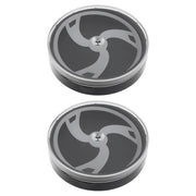 Cassetta orologio 2 pezzi - Scatola di archiviazione rotonda - Plastica - Adatta per piastrelle di orologio - Dimensioni 51,27 x 45 x 12,16 mm - Nero