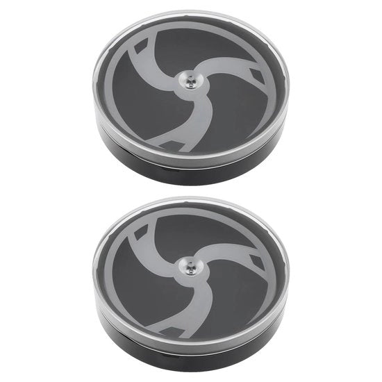 Cassetta orologio 2 pezzi - Scatola di archiviazione rotonda - Plastica - Adatta per piastrelle di orologio - Dimensioni 51,27 x 45 x 12,16 mm - Nero