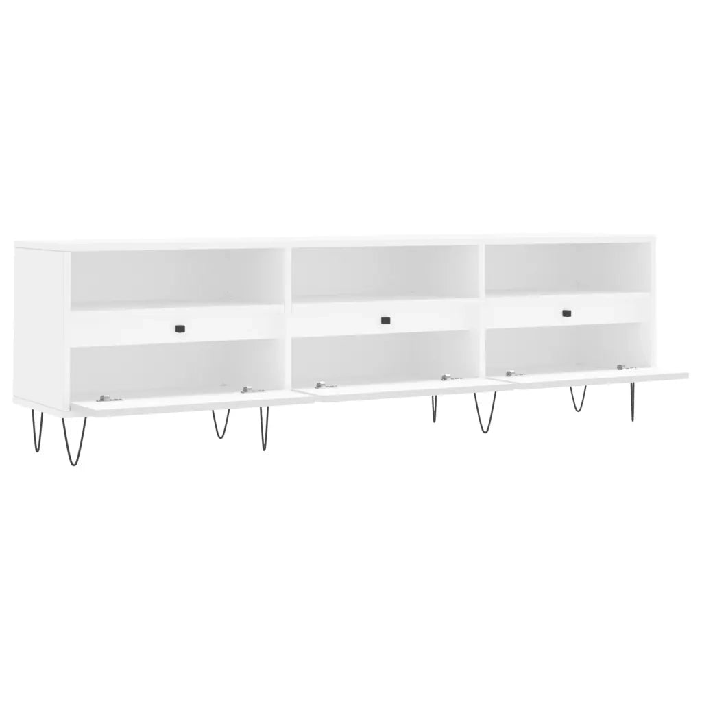 Mobile Porta TV Bianco 150x30x44,5 cm in Legno Multistrato 831276