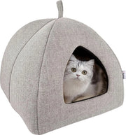 Cuscino per gatti con imbottitura Sherpa super soffice e pluiziosa, lavabile, dimensioni L 35 cm x B 35 cm x H 40 cm - tenda per gatti cuscino per dormire per gatti piccoli e medi.