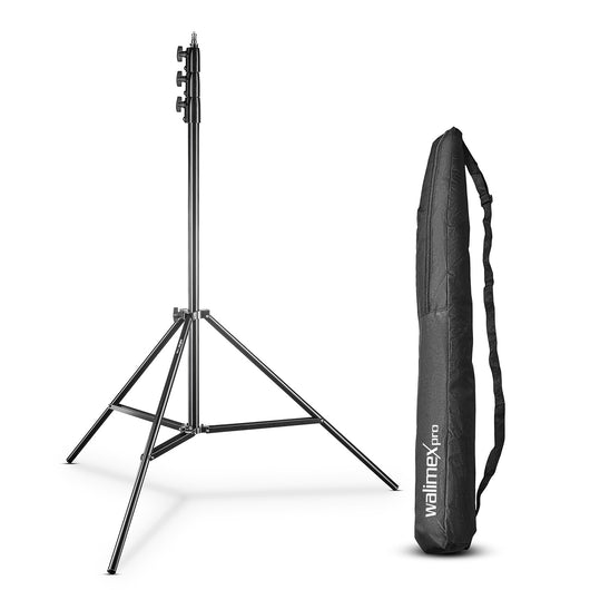 AIR 355 Stativo per luci regolabile in altezza fino a 355 cm, max 8 kg, Cavalletto fotografico in alluminio per foto e video