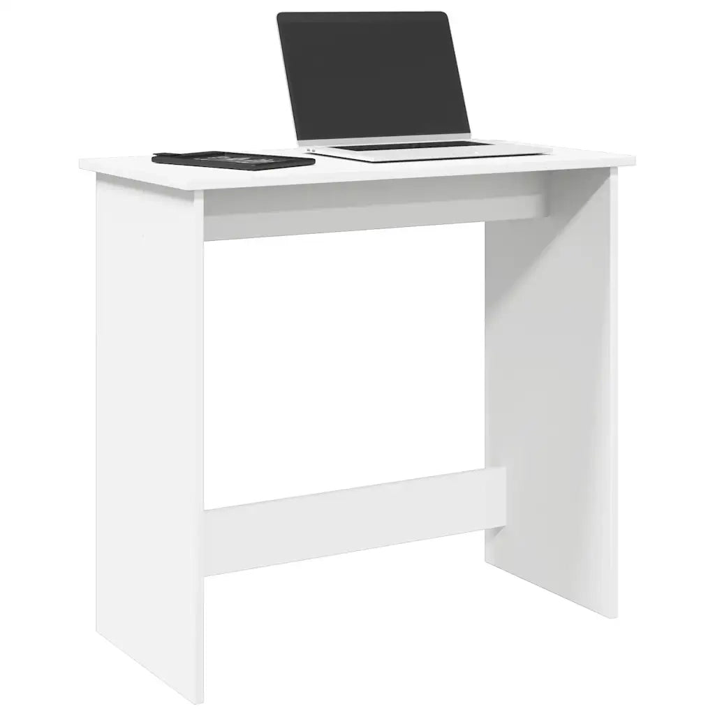 Scrivania Bianca 80x40x75 cm in Legno Multistrato 860454