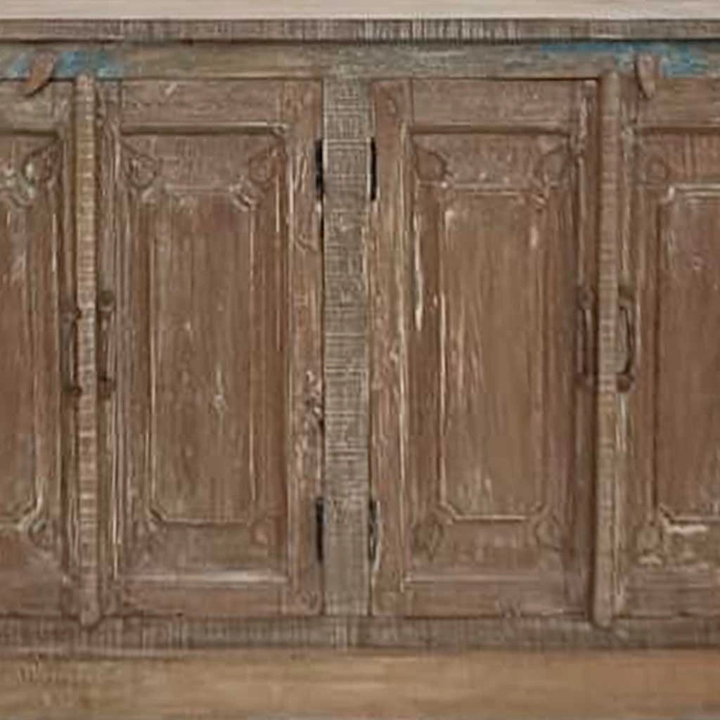 Credenziale in legno artigianale 121x37x78h cm