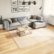 Tappeto a Pelo Corto HUARTE Morbido e Lavabile Beige 240x240 cm 375025