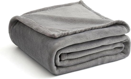 Copertine in velluto per letti singoli e doppieri 150 x 200 cm grigio chiaro