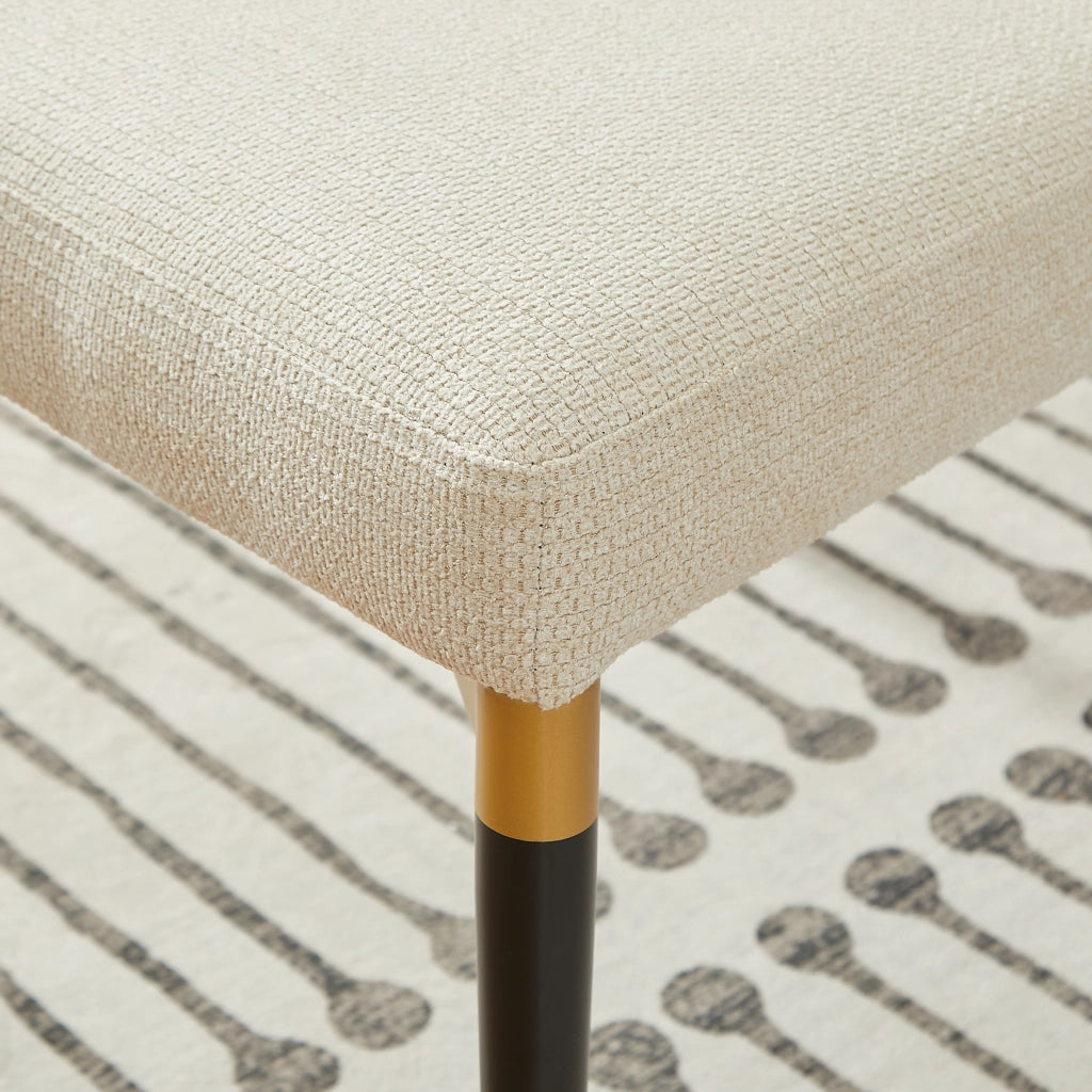 SEDIE Set da 2 pezzi in tessuto beige con gambe regolabili in altezza