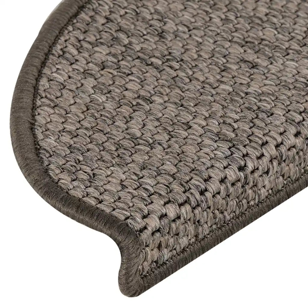 vidaXL Tappeti Adesivi per Scale Sisal 30pz 65x21x4cm Beige Marrone
